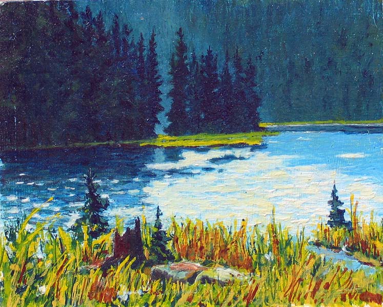 1986 - Jezero Laka - 16x20 - olej sololit.jpg